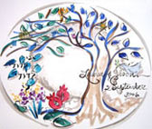 Hand - painted, personalized Wedding Platter