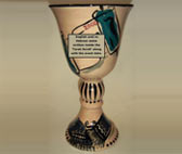 7" Kiddush cup - "Alef-bet"Bar/Bat Mitzvah Babies, Weddings