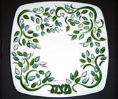 Tree of Life - Matzoh plate in green